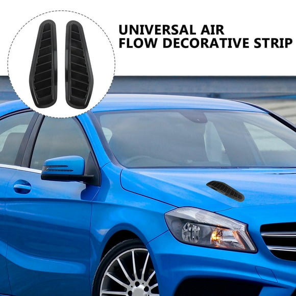 Luxshiny 1 Pair Car Engine Hood Decor Black Plastic Hood Covers for Cars Decoration