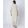 thumbnail image 4 of Moomaya Exclusive, Stylish 3-Pc Indo-Western Kurta & Pants Set, Designer Cotton Slub Outfit with Pockets, 4 of 9