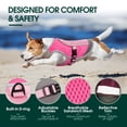 thumbnail image 3 of IDOMIK Dog Cooling Vest with D-Ring, Lightweight Pet Cooling Harness Shirt, Breathable and Reflective Cooler Jacket for Medium Dogs, Pink, 3 of 7