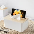 thumbnail image 6 of Wood Tissue Box Cover Rectangular - Rustic Farmhouse White Wooden Tissue Holder Decorative Square Facial Tissue Box Holder For Bathroom and Home Decor, 6 of 6