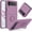 059-Lilac Purple, variant on Samsung Galaxy Z Flip 3 5G Case Liquid Silicone Soft Gel Rubber Slim Cover with Ring Kickstand Shockproof Full Body Protective Phone Case for Samsung Z Flip 3 2021, Lilac Purple