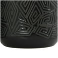 thumbnail image 6 of DecMode 8", 11"H Black Ceramic Vase with Geometric Etchings, Set of 2, 6 of 12