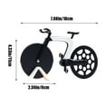 thumbnail image 3 of PATLOLLAV Bicycle Pizza Cutter Wheel with Holder,Robust Bicycle Shape 7 inch Stainless Steel Pizza Knife,Frosted Surface Non-Stick and Sharp Blades, Pizza Slicer Funny Kitchen Gadget, 3 of 5
