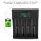 thumbnail image 2 of Cargador de Batería Universal con 4 Ranuras Pantalla LCD Cargador Inteligente para Baterías Recargables NiMH NiCd A AA AAA AAAA SC C Liion 26650 21700 20700 18650 18490 18350 17670 17500 16340 Unbranded XD07148, 2 of 7