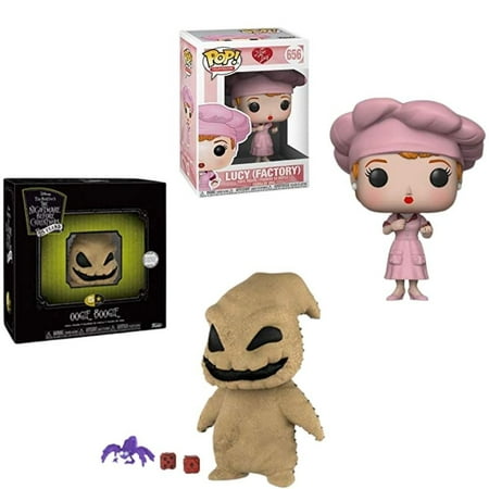 Nightmare Before Christmas - Oogie Boogie Collectible Figure + I Love Lucy - Factory Lucy Collectible Figure, Pack of 2