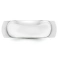 thumbnail image 2 of Auriga 14k White Gold 7mm Half-Round Men's Wedding Band Size- 5.5, 2 of 5