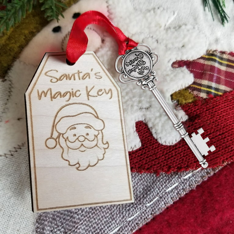 Heiheiup Santa's Key For House With No Chimney Ornament Santa Key Santa  Clause Decoration Santas Key Beads on A String Toddlers