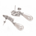 thumbnail image 4 of Yoursfs Dangle Drop Faux Pearl Earrings For Women Pierced Ears Eleagnt CZ Crystal White Gold Plated Hypoallergenic Stud Earring Jewelry Gift, 4 of 6