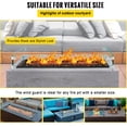 thumbnail image 4 of VEVOR Fire Pit Wind Guard, 29 x 13 x 6 Inch Glass Wind Guard, Rectangular Glass Shield, 0.3\" Thick Fire Table, Clear Tempered Glass Flame Guard, Steady Feet Tree Pit Guard for Propane, Gas, Outdoor, 4 of 9