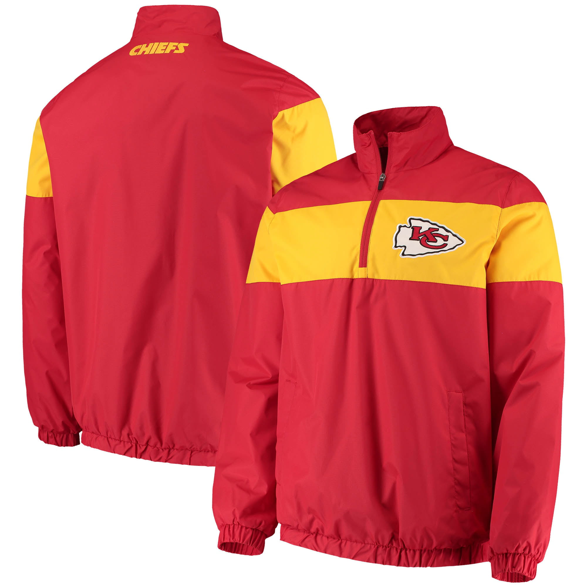 Men's G-III Sports by Carl Banks Red/Gold Kansas City Chiefs Logo Half-Zip  Pullover Jacket - Walmart.com