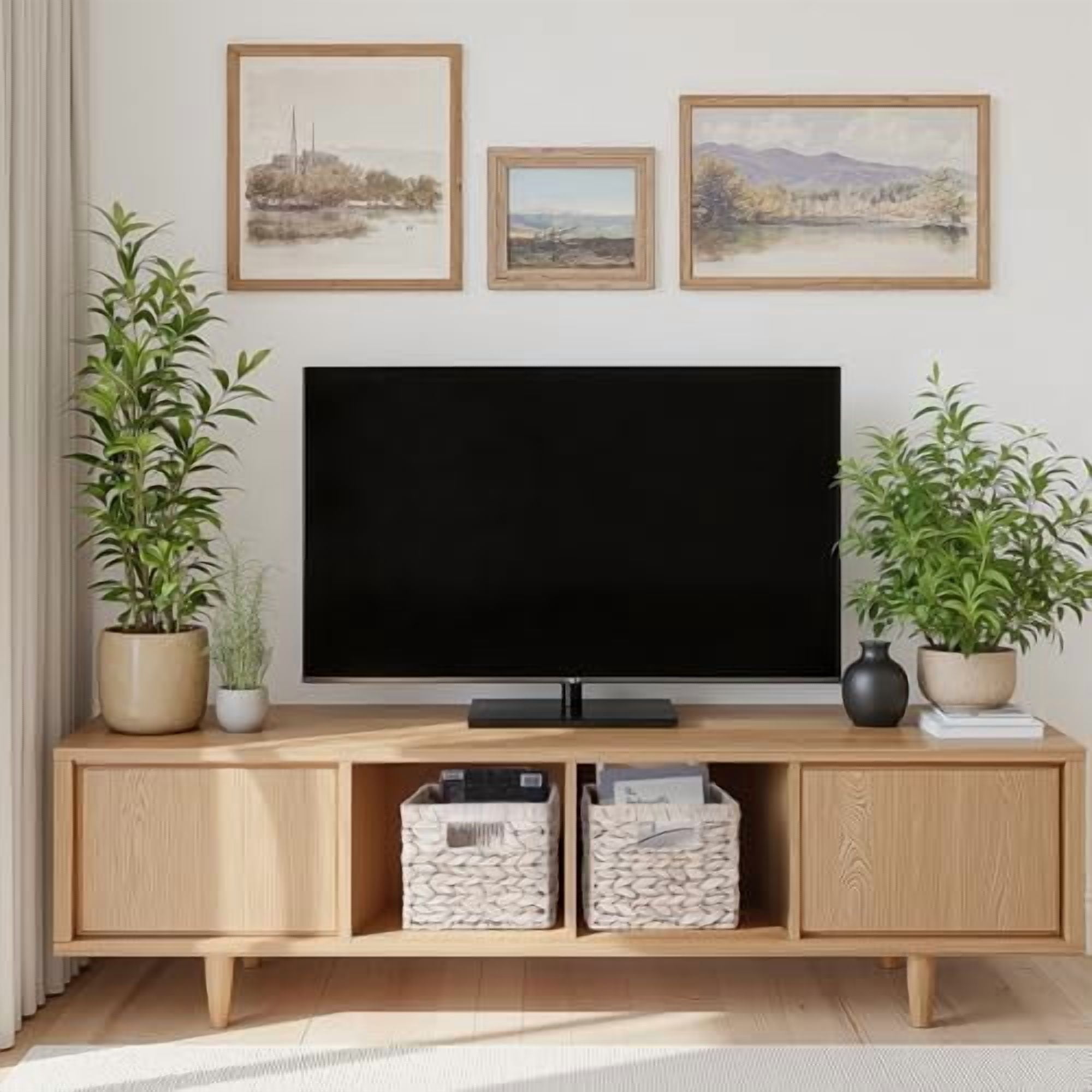 Pantry Baskets, Wicker Storage Baskets for Organizing, Shelves, Pantry Organizers and Storage, Water Hyacinth, Natural