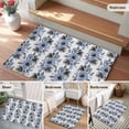 thumbnail image 5 of Blue Floral Entryway Rug 2'x3'&nbsp; Non Slip Front Door Mats, Abstract Watercolor Flower Leaf Plant Entrance Rugs Indoor Outdoor Carpet, Washable Floor Mats Small Area Rug for Bedroom Kitchen, 5 of 8