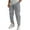 Gray, variant on HAiming Men's Casual Cargo Joggers Sweatpants 2025 Trendy Elastic Waisted Drawstring Lounge Trousers with Pockets