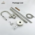 thumbnail image 5 of CASAINC 2-Handle Residentail Freestanding Bathtub Faucet with Hand Shower, Brushed Nickel, 5 of 9