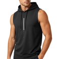 thumbnail image 7 of Stamzod Sleeveless Hoodies for Men Summer Casual Muscle Fit Hooded Sweat Shirt Oversized Workout Hoodie Gym Clothes for Men Black XL, 7 of 7