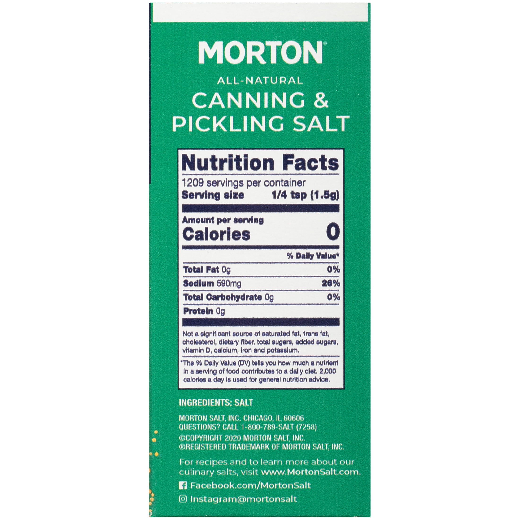 Morton Canning & Pickling Salt, Canning Salt, 4 lb