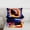Brown Blue Orange, variant on Castle Fairy Basketball Sport Twin Comforter Sets,Abstract Flame Lightning Bedding Set