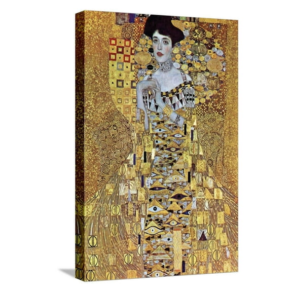 Art.com Portrait of Block-Bauer Stretched Canvas Print Wall Art by Gustav Klimt, 12" x 18"