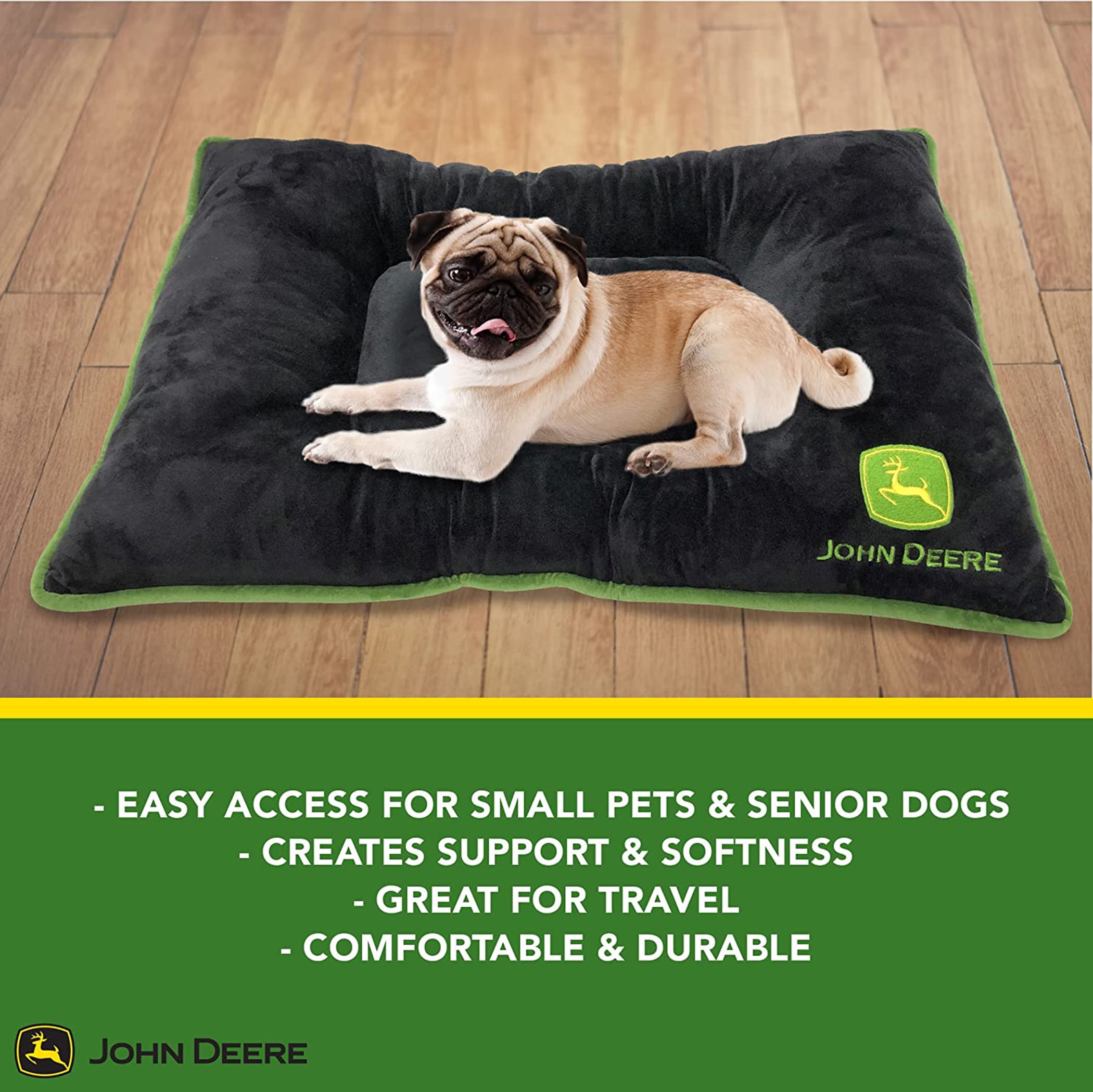 Pets First John Deere Pet Bed Mattress for Dogs & Cats, Licensed Dog Bed Pillow for Large and Small Breed