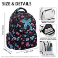 thumbnail image 5 of Pzuqiu Football Bow School Backpack for Girls Large Capacity Black School Bags 17 Inch Back to School Breathable Shoulder Bookbags for Students Teenager Laptop Daypack Age 6-18, 5 of 7