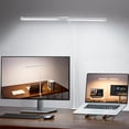 thumbnail image 1 of LED Desk Lamp for Home Office, Double Head Architect Light with Clamp, Computer Monitor Clip on Light, 3 Modes and 10 Brightness, Adjustable Flexible Goose-Neck, Table Task Lamp, Black, 1 of 7