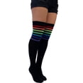 thumbnail image 2 of Black and Colors striped Cotton Tube Socks for Women, 2 of 4
