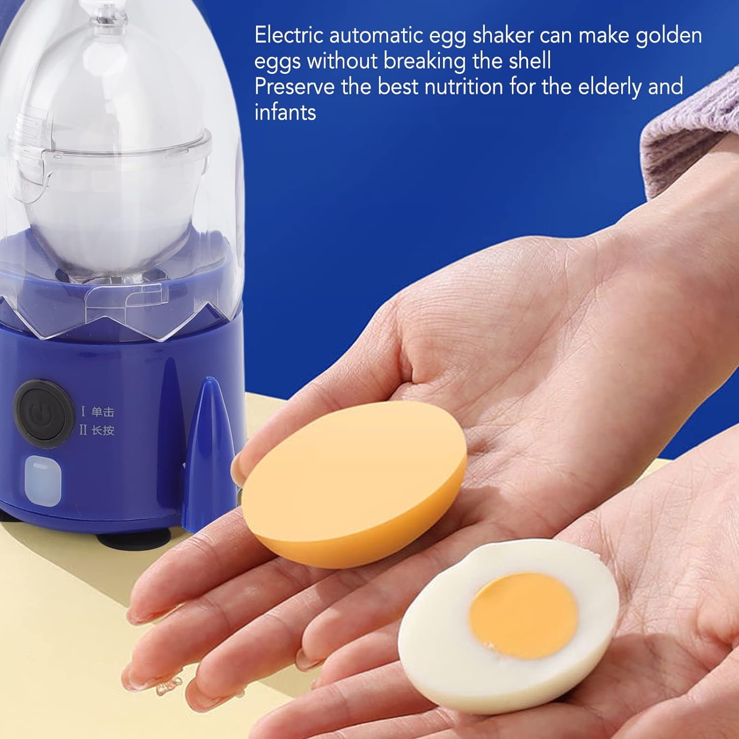 ABPETE Electric Egg Spinner Egg Scrambler, Electric Egg Yolk Mixer-Baker Tool Egg Extractor for Hard Boiled Eggs by Charging,Egg Spinner Scrambler for Small and Large Eggs
