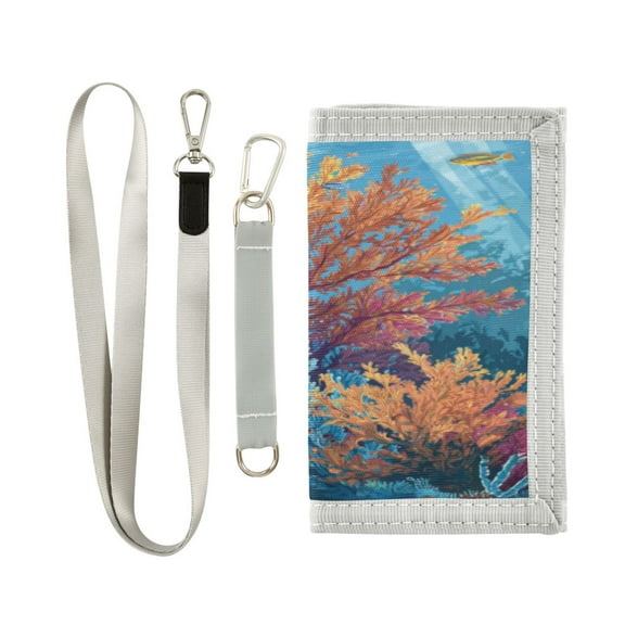 Novelty Wallets Foldable Novelty Wallets Prefect Gifts for Every Scene Colorful Coral Reef