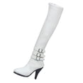 thumbnail image 5 of Botas Largas con Hebilla y Cremallera perfke para Figuras de Acción 1/6 Blanco, 5 of 5