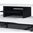 thumbnail image 6 of ACME Megara Storage Rectangular Music Desk with Metal Frame in White and Black, 6 of 7