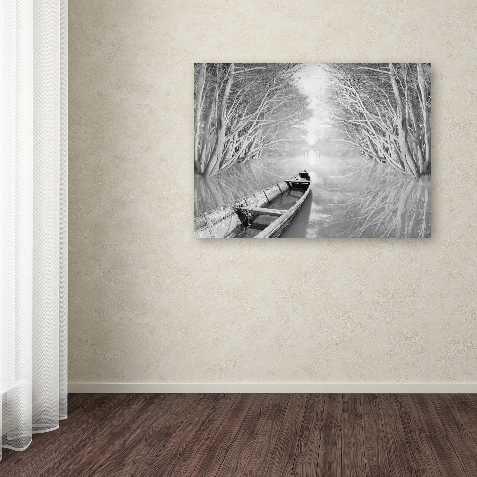 Trademark Fine Art "Welcome" Canvas Art by Moises Levy