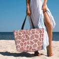 thumbnail image 6 of Kdxio Rose Gold Abstract Spots for Beach Bag for Women Large Beach Tote Bag Waterproof Sandproof Swim Bag with Zipper Pockets Beach Vacation Travel, 6 of 7