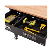 Seville Classics Heavy-Duty Wood Top Workbench with Drawer on Wheels