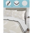 thumbnail image 4 of Quilts Twin Size Bedding Set, Starfish Coastal Lightweight Quilted Comforter, Shell Summer Beach Nautical Ocean Linen Soft Reversible Bedspread Coverlet with Pillow Covers for All Season, 68" x 86", 4 of 7