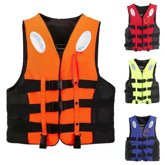 THOPBPRK Adult Kayak Life Vest High Buoyancy Swim Jacket Adjustable Straps for Boating Swimming Watersports Fishing Sailing Safety Gear for Men and Women, 1Pack Blue Size:L