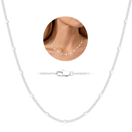 APSVO S925 Sterling Silver Plated Chains for Women 1.5mm/2mm Non-tarnish Necklace Birthday Graduation Prom Jewelry Gifts Teen Mom Female Lady Adult Wife Her Age Ideas 16/18/20/22 Inch