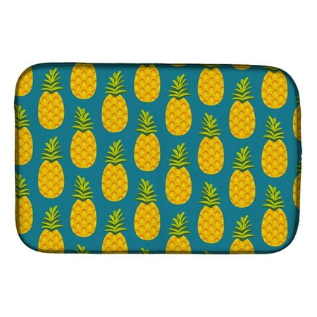 

Pineapples on Teal Dish Drying Mat
