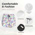 thumbnail image 5 of Disketp Butterflies on Polka Dots Print Women's Shorts Workout Shorts for Athletic Gym Running Shorts with Phone Pockets X-Large, 5 of 8