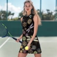 thumbnail image 2 of Yuyamidu Dragonfly Boho Floral Womens Golf Dresses with Built-in Shorts Athletic Dress Zip Up Tennis Dress for Women Size XS A-Line Workout Golf Dresses, 2 of 7