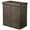 Espresso, variant on mDesign Divided Laundry Hamper Basket with Lid, Chrome Handles - Charcoal/Black