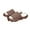 Brown, variant on Tfken Kids Unisex Boys Girls Slippers Open Toe Solid Color Open-Heel Winter Polyester No Blue House Shoes One Size