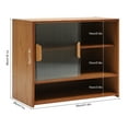 thumbnail image 2 of Kitchen Pantry Sideboard Bamboo Small Storage Cabinet Sliding Door Cupboard, 2 of 16