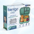 thumbnail image 5 of Bentgo Chill Kids Leak-Proof Lunch Box - 4-Compartment Bento Box with Built-In Ice Pack, 3.3 Cup Capacity, BPA-Free, Microwave & Dishwasher Safe, Ideal Size for Ages 3 to 7 (Green/Navy), 5 of 10