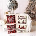 thumbnail image 4 of Christmas Decorations, Christmas Decor Christmas Pillow Covers 18x18 Set of 4 Red Black Buffalo Check Plaid Christmas Decorations Clearance Indoor Out, 4 of 4