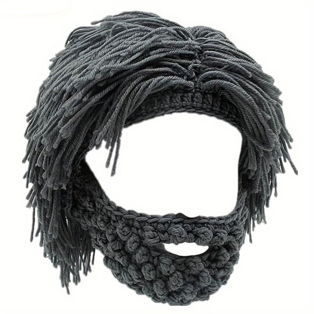 Linnome Handmade Knitted Wig Hat Winter Warm Headwear For Cold Weather Protection And Daily Style