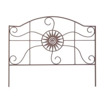 Panacea Steel Aztec Sun Garden Border Fence Edge - Rust Finish, Set of 12
