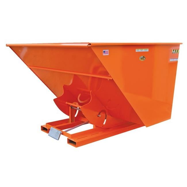 SelfDump Hopper Ld 2 Cubic Yard, Orange 2000 lbs