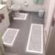 thumbnail image 5 of Juego de alfombrillas de baño de piel sintética, 4 piezas, ultra absorbentes, marrón, 5 of 7