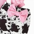 thumbnail image 5 of masbird Newborn Baby Girl Clothes Infant Rib Frill Long Sleeve Romper Flared Pants Headband 3pcs Fall Winter Outfits,Pink,1-3 M, 5 of 7