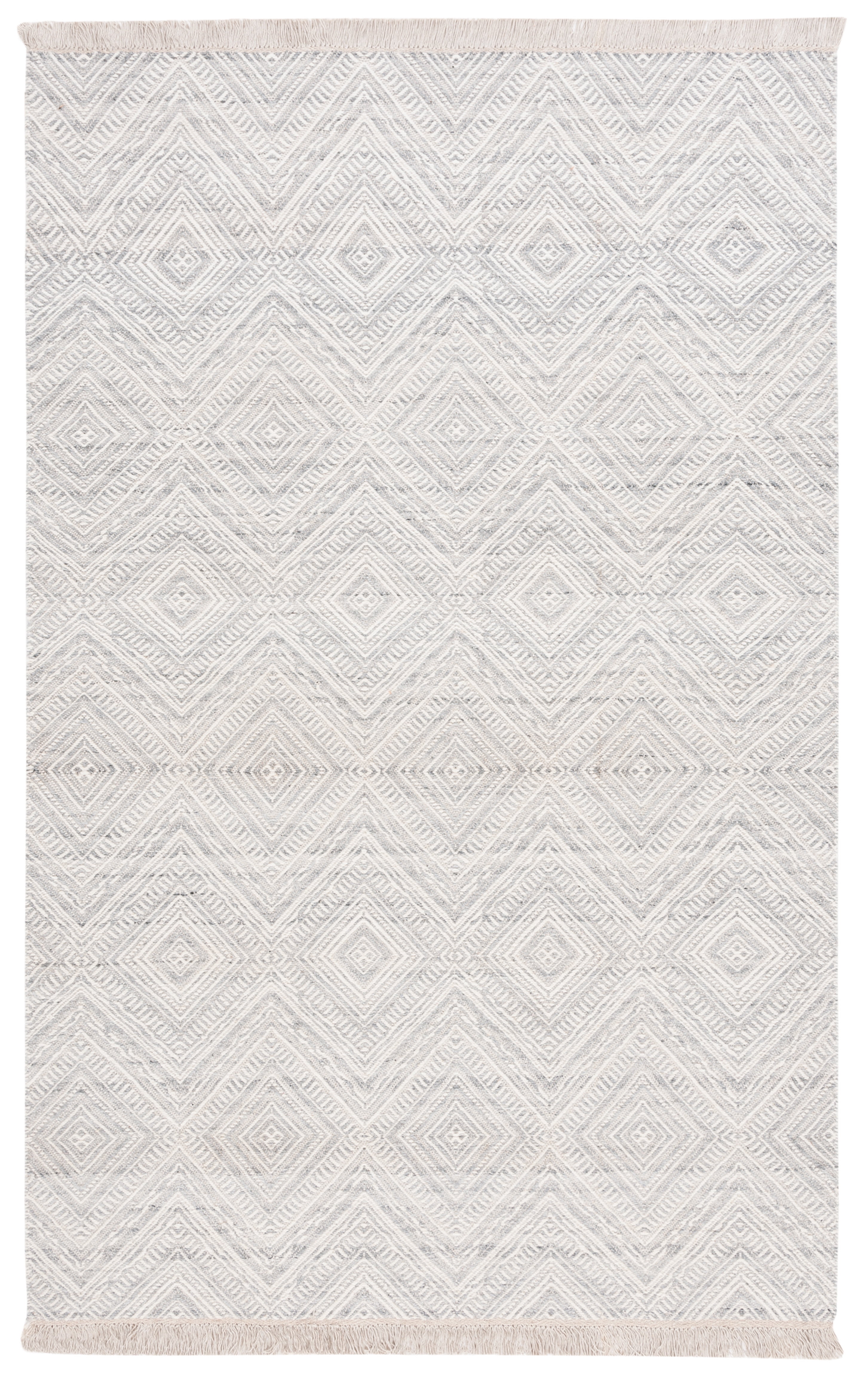 Safavieh Kilim Shannon Diamond Area Rug, Light Gray/Ivory, 6' x 9'